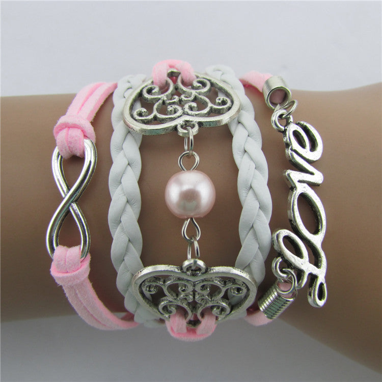 Exquisite Hollow Out Heart Pearl Bracelet - Oh Yours Fashion - 1