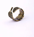 Retro Feather Shape Copper Ring - Oh Yours Fashion - 2