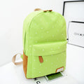 Polka Dot Candy Color Canvas Backpack School Bag - Oh Yours Fashion - 4