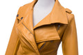 Fashion Turn Down Collar Slim PU Leather Jacket - O Yours Fashion - 5
