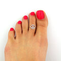 Simple LOVE Peace Symbol Open Foot Ring - Oh Yours Fashion - 5