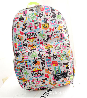 Graffiti Style Fashion Canvas School Backpack Bag - Oh Yours Fashion - 1