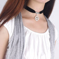 Black Lint Flannelette Style Pendant Necklace - Oh Yours Fashion - 2