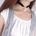 Black Lint Flannelette Style Pendant Necklace - Oh Yours Fashion - 4