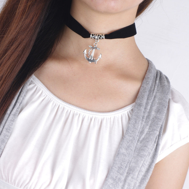 Black Lint Flannelette Style Pendant Necklace - Oh Yours Fashion - 8