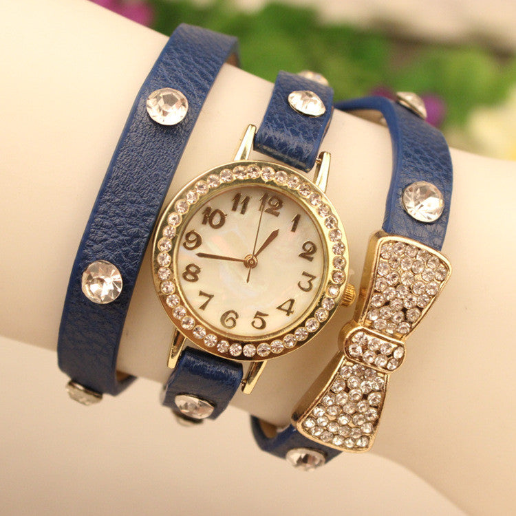 Crystal Butterfly Leather Quartz Watch - Oh Yours Fashion - 5