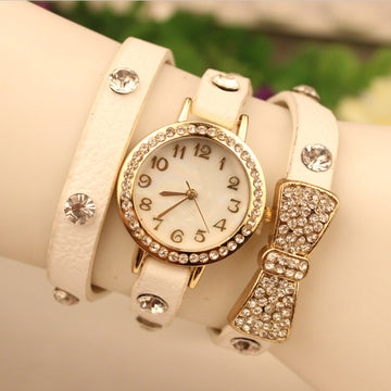Crystal Butterfly Leather Quartz Watch - Oh Yours Fashion - 1
