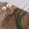 Adjustable Big Small Pearl Ring - Oh Yours Fashion - 4