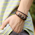 Retro Star Beaded Leather Woven Bracelet - Oh Yours Fashion - 2