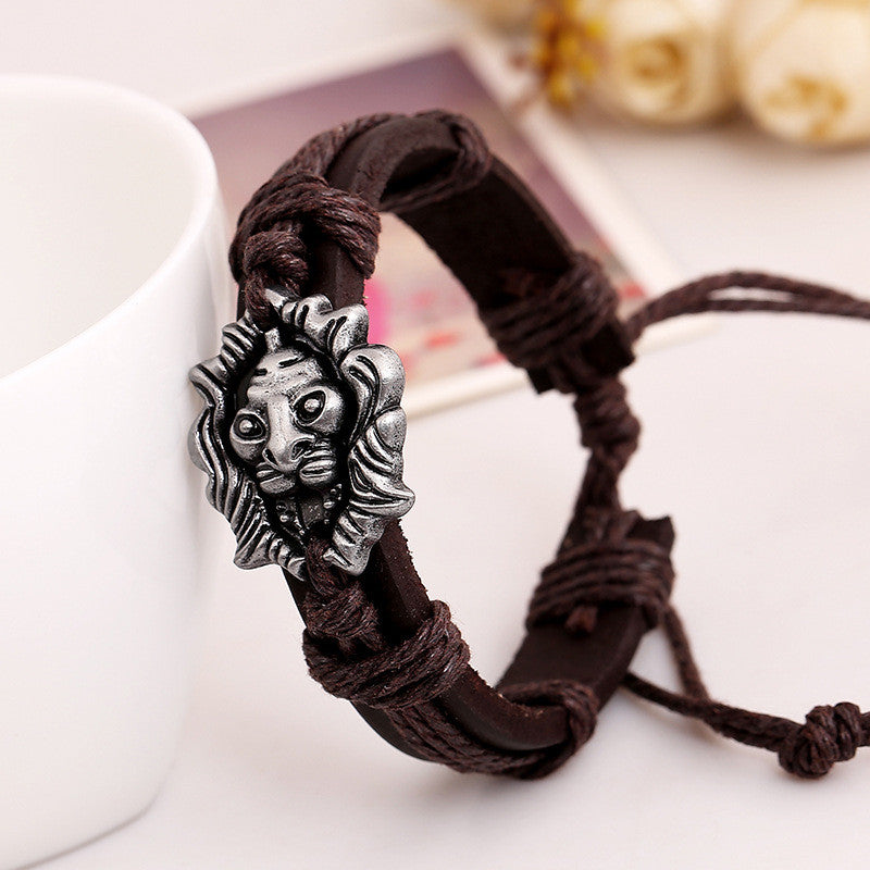 Personality Lion Leather Bracelet - Oh Yours Fashion - 2