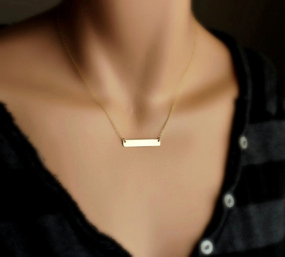 Simple Strip Short Clavicle Necklace - Oh Yours Fashion - 1