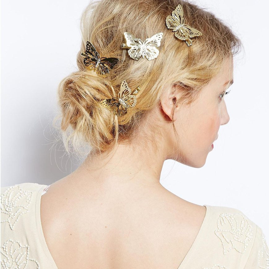 Beautiful Butterfly Golden Hairpin - Oh Yours Fashion - 1