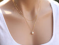 Contracted Double Layers Pearl Necklace - Oh Yours Fashion - 2