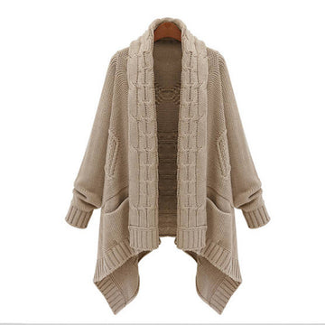 Cardigan Loose Upset Asymmetric Pure Color Sweater - Oh Yours Fashion - 2