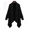Cardigan Loose Upset Asymmetric Pure Color Sweater - Oh Yours Fashion - 4