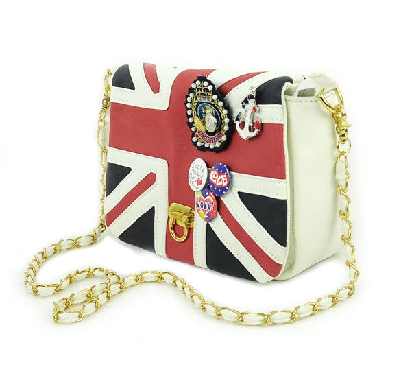 UK Flag Badge Handbag Shoulder Bag - Oh Yours Fashion - 1