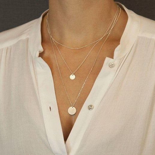 Street Fashion Sequins Multilayer Necklace - Oh Yours Fashion