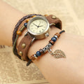 Hollow Out Leaf Rivet Strap Watch - Oh Yours Fashion - 1