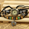 Retro Beaded Leather Bracelet Watch - Oh Yours Fashion - 3
