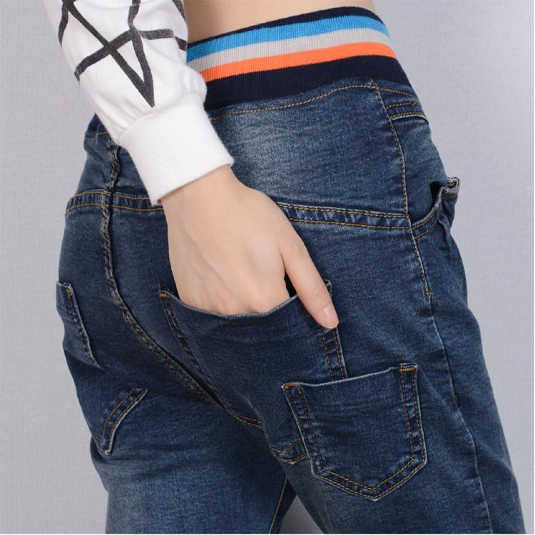 Plus Size Elastic Slim High Waist Straight Jeans - OhYoursFashion - 3