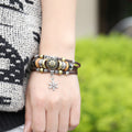 Korea Style Snowflake Leather Bracelet - Oh Yours Fashion - 2