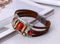 Unique Beaded Multilayer Leather Bracelet - Oh Yours Fashion - 6
