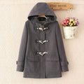 Horn Button Long Sleeves Hooded Thick Fashion Coat - Oh Yours Fashion - 4