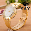 Golden Alloy Strap Personality Watch - Oh Yours Fashion - 2