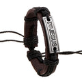 I Love Jesus Hand-woven Alloy Leather Bracelet - Oh Yours Fashion - 1