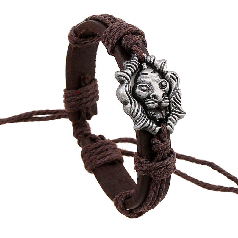 Personality Lion Leather Bracelet - Oh Yours Fashion - 1