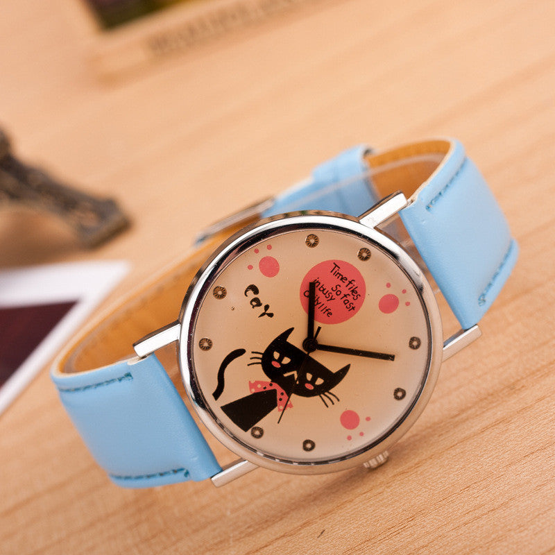 Cute Kitty Leather Watch - Oh Yours Fashion - 1