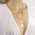 Sequins Crystal Heart Multilayer Necklace - Oh Yours Fashion - 1