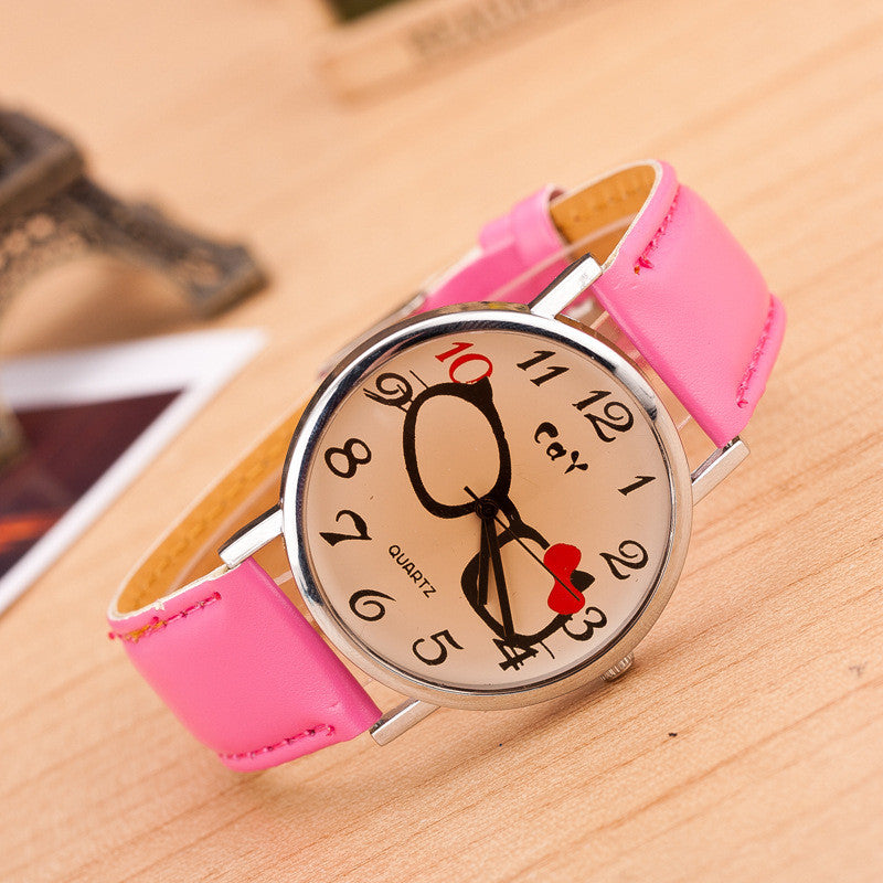 Glasses Bowknot Print Watch - Oh Yours Fashion - 6