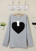 2016 Heart Pattern Long Sleeve T-Shirt - O Yours Fashion - 6