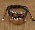 Love Heart Beaded Leather Bracelet - Oh Yours Fashion - 3