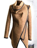 Long Irregular Thickening Woolen Overcoat - OhYoursFashion - 3