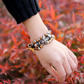 Cross Wooden Beaded Leather Bracelet - Oh Yours Fashion - 2