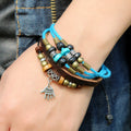 Hand Pendant Multilayer Leather Bracelet - Oh Yours Fashion - 3