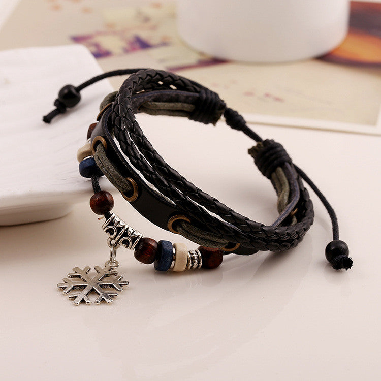 Snowflake Woven Multilayer Bracelet - Oh Yours Fashion - 2
