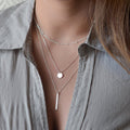 Three Layers Paillette Strip Pendant Necklace - Oh Yours Fashion - 2