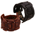 Retro Wide Woven Leather Bracelet - Oh Yours Fashion - 1