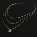 Fashion Sequined Hollow out Triangle Short Necklace - Oh Yours Fashion - 3