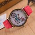 Ride Bike Pattern Denim Strap Watch - Oh Yours Fashion - 3