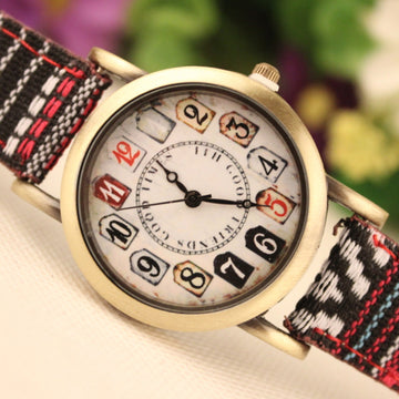 Retro Print Lady's Wrist Watch - Oh Yours Fashion - 1