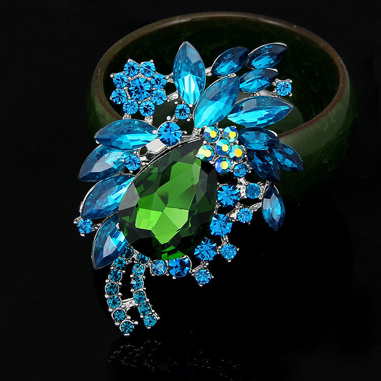 High-end Multi-color Diamond Brooch - Oh Yours Fashion - 5