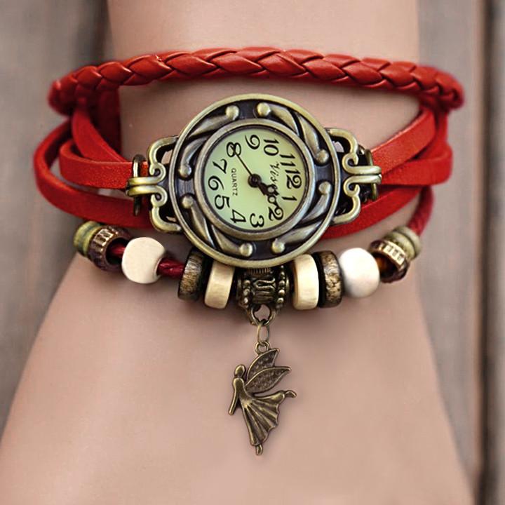Weave Leather Bracelet Wrist Watch - OhYoursFashion - 1