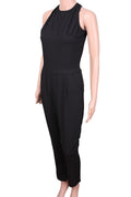 Black Scoop Sleeveless Hollow Out Back Long Jumpsuit - Oh Yours Fashion - 7