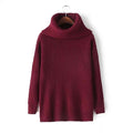 Lapel Pullover Loose High Collar Solid Sweater - Oh Yours Fashion - 6