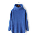 Lapel Pullover Loose High Collar Solid Sweater - Oh Yours Fashion - 3
