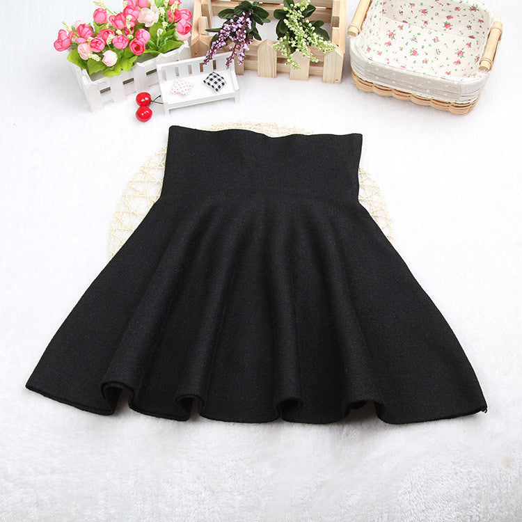 Fashion Knit Pleated Pure Color A-line Mini Skirt - Oh Yours Fashion - 2